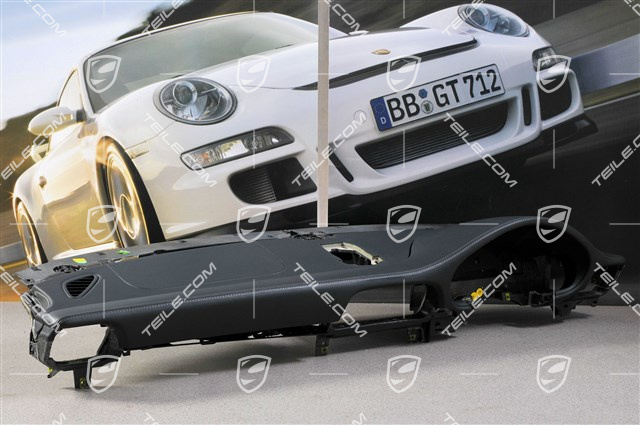 Schalttafel Verkleidung, Oberteil, Leder schwarz, Sport-Chrono, Rechtslenker (UK Version)