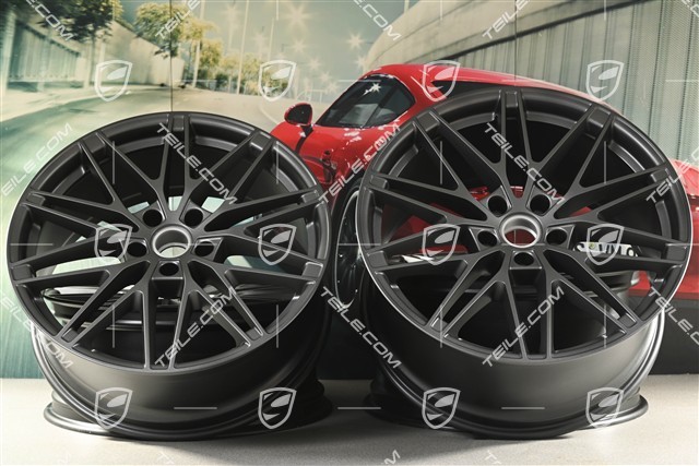 22" Macan RS Spyder Design wheel set, 9J x 22 ET29 + 11J x 22 ET47, vesuvio grey