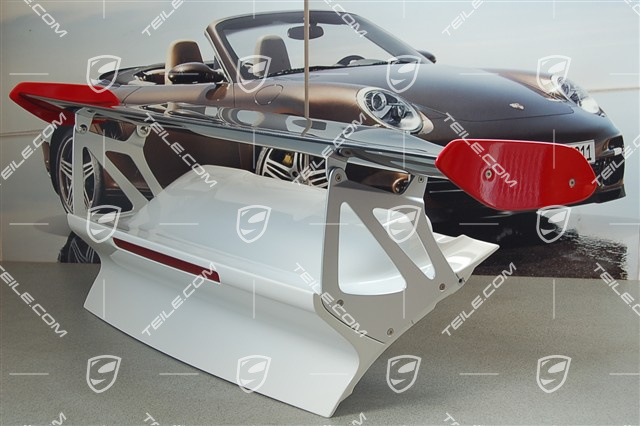 GT3 RS Facelift 2010 spoiler tylny, kompletny (maska silnika, spoiler, mocowania i wszystkie drobne części). JAK NOWY