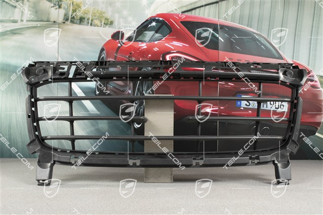 GTS Front bumper Grille centre, with ACC, Satin black