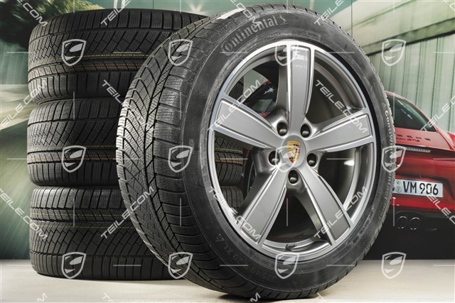 20-inch Cayenne COUPE Sport Classic winter wheel set, rims 9J x 20 ET50 + 10,5J x 20 ET55 + NEW Continental winter tyres 275/45 R20 + 305/40 R20, with TPMS