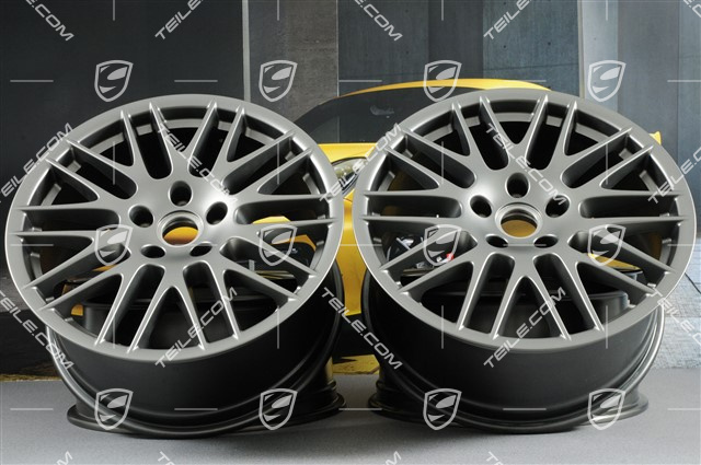 20" Komplet felg RS Spyder / GTS, 9,5J x 20 ET47, platynowy satynowy półmat