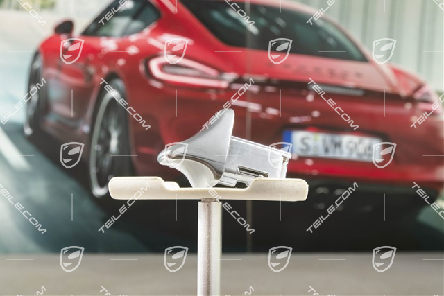 Seat tilting handle / control button, Galvano silver, L