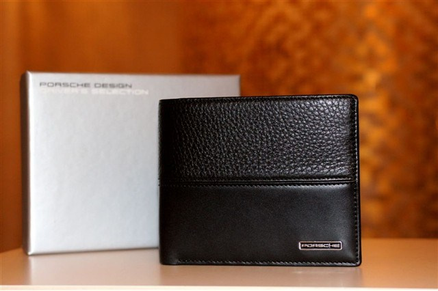 Porsche Sport Classic wallet, leather. Black