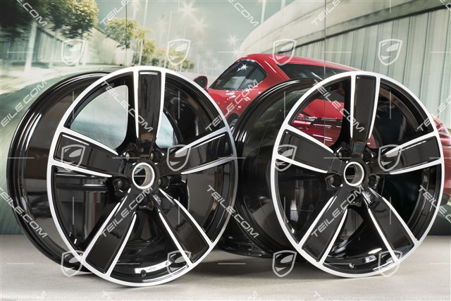 22" Felgensatz Cayenne Sport Classic, 10J x 22 ET48 + 11,5J x 22 ET61, schwarz hochglanz