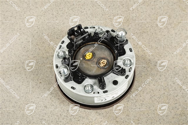 Airbag unit, leather, Black/Truffle brown