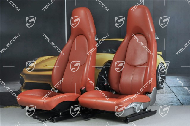 Sitze, manual einstellbar, Leder, Terrakotta, Satz (L+R)