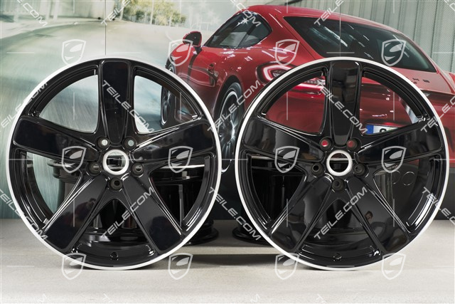 19" Felgensatz Macan SportClassic, 8J x 19 ET21 + 9J x 19 ET21, schwarz hochglanz