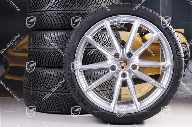 20"+21" koła zimowe Carrera S, komplet, felgi 8,5J x 20 ET53 + 11J x 21 ET66 + NOWE opony zimowe Michelin 245/35 R20 + 295/30 R21, z czujnikami ciśnienia