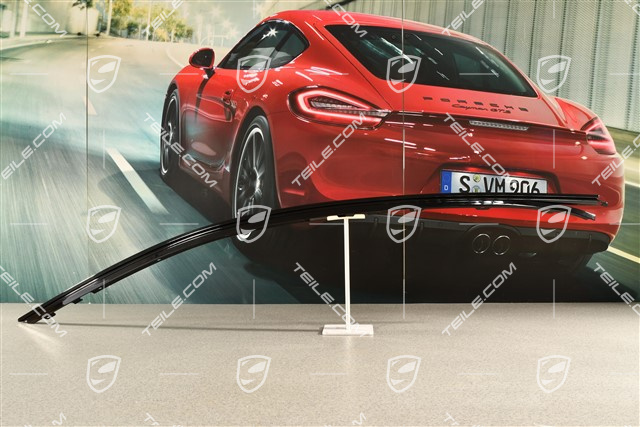 Trim strip, front roof frame, Black, L