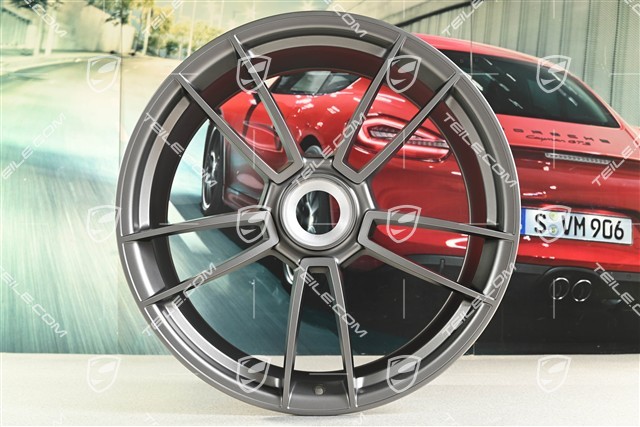 20+21" Felgensatz Turbo S, Felgen: vorne 8,5J x 20 ET40 + hinten 11J x 21 ET66, Platinum Seidenmatt