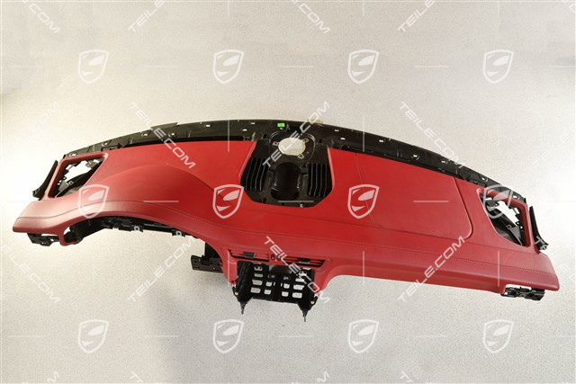 Konsola / deska rozdzielcza, część górna, skóra, czerwona Bordeaux Red