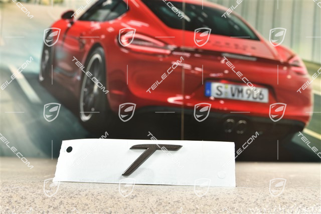Schriftzug "T", Achatgrau