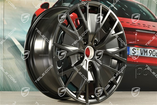 20" Felge Taycan Turbo S Aero Design, 9J x 20 ET54, in Schwarz Seidenmatt