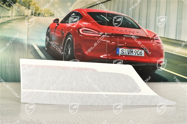 Ozdobny pas / naklejka boczna RS 4.0, na zderzak tylny, czerwony / GT silver metallic, L