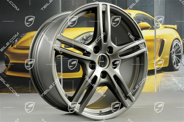 20" Felge Panamera Turbo, 9,5J x 20 ET71, in Platinum Seidenmatt