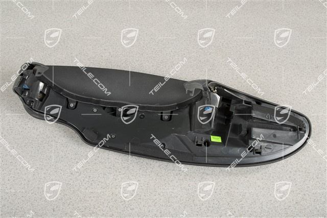 Dashboard trim / Instrument cluster cover, Leatherette, Black
