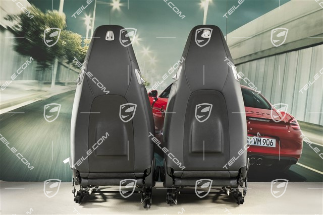 Fotele, reg manualnie/elektrycznie, podgrzewanie, skóropodobne/Alcantara, czarny, L+R