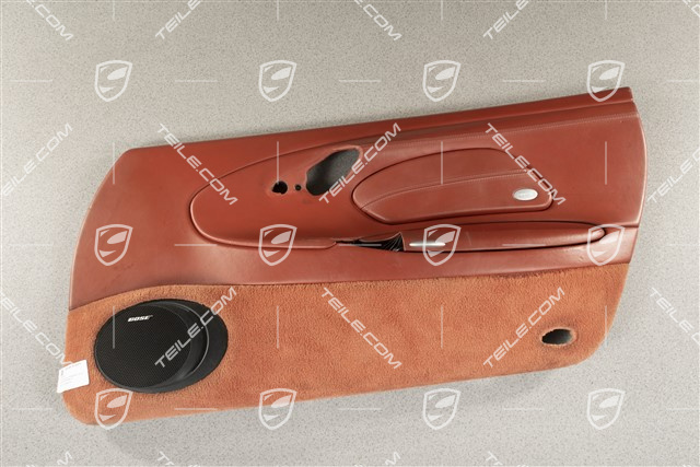 Tapicerka drzwi z blendą airbaga, Sound pakiet Bose, skóra, Boxster red, L