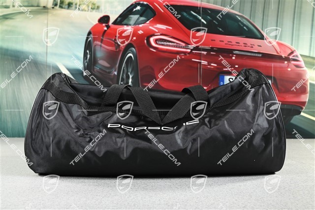 Abdeckhülle / Car Cover, für Innen, Turbo / Turbo S, Jubiläumversion „50 Jahre Turbo“ , in Schwarz, mit Porsche Wappen, "Turbo 50" Schriftzug und Startnummer "74"