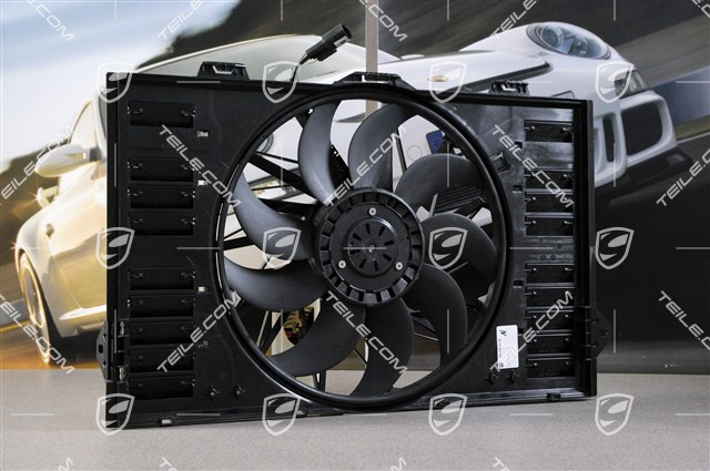 Cooling air duct with fan, Turbo