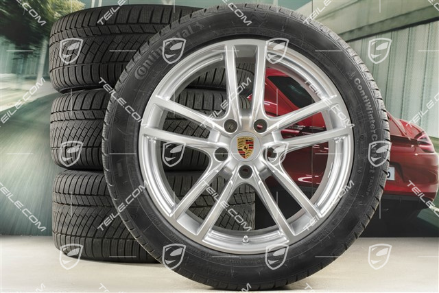 20" koła zimowe Cayenne COUPE Sport, komplet, felgi 9J x 20 ET50 + 10,5J x 20 ET55 + opony zimowe Continental 275/45 R20 + 305/40 R20, z czujnikami ciśnienia
