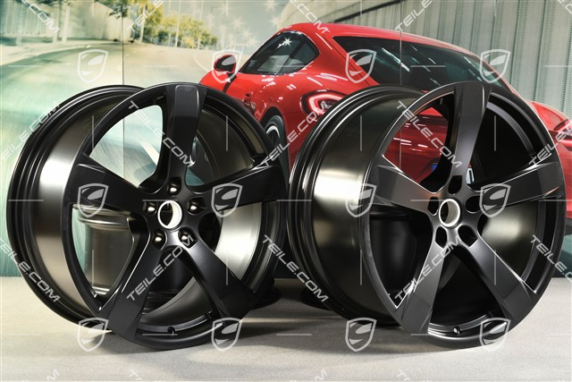 20" komplet felg "Macan Sport", 9J x 20 ET26 + 10J x 20 ET19, czarny satynowy półmat