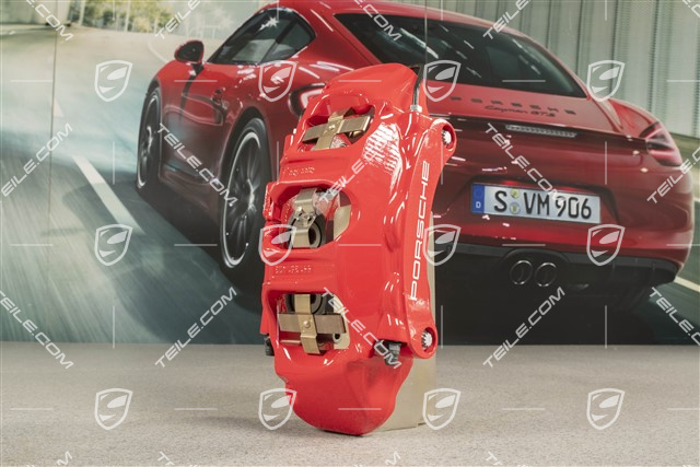 Front axle fixed brake calliper, Red, L