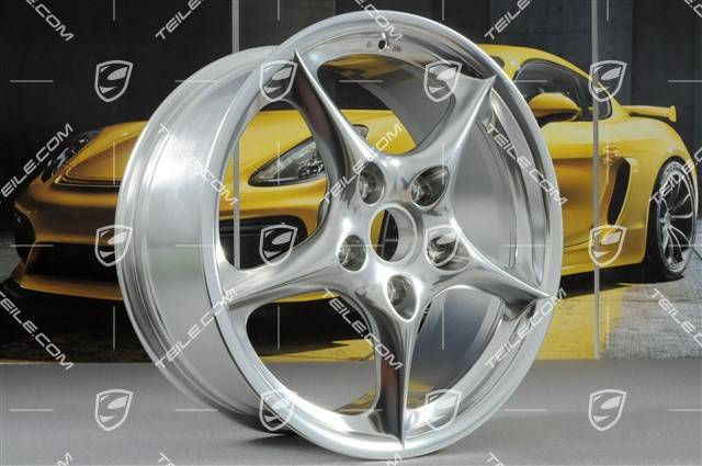 18" komplet felg Carrera, 8J x 18 ET50 + 10J x 18 ET65, polerowana (kulkowanie), wersja jubileuszowa "40 lat 911"