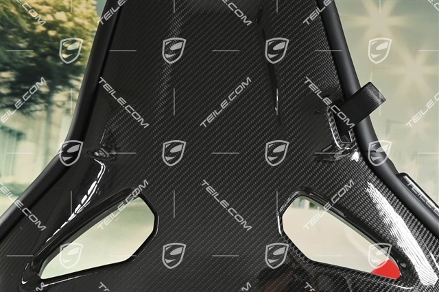 GT3 Klappschalensitze, Carbon, Stoff+Leder, schwarz/silber, Satz (links + rechts)
