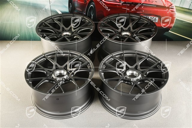 20"+21" GT3RS Felgen Satz, 10J x 20 ET45 + 13J x 21 ET31, in Darksilver