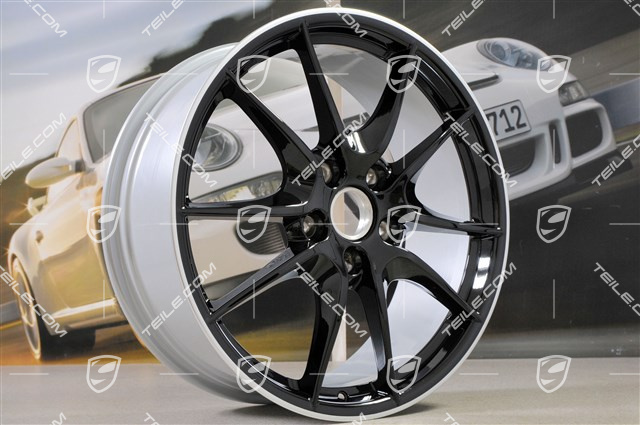 20" komplet felg Carrera S III, 8J x 20 ET57 + 9,5J x 20 ET45, czarny