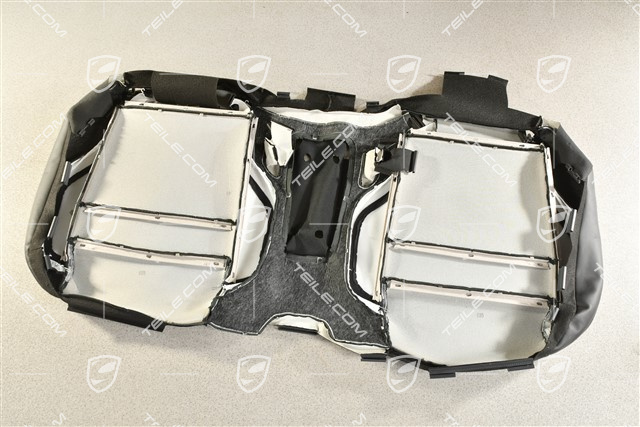 Sitzbezug / Bezug, Sitzkissen, Hinten, Leder Schwarz