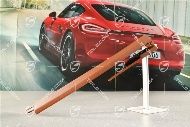 Front seat rail cover, front, Chestnut brown, L