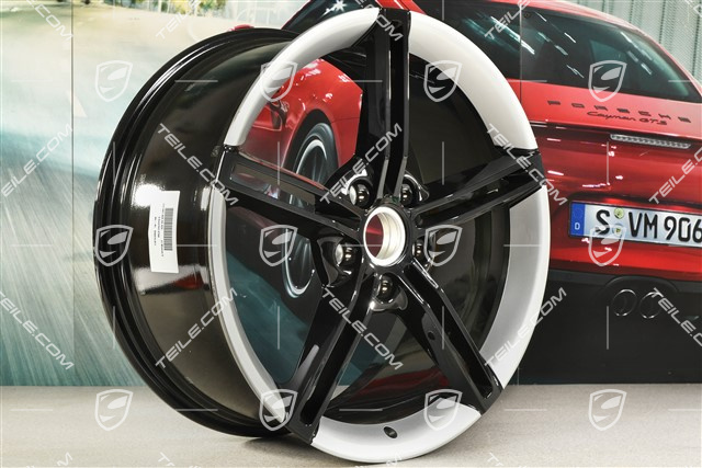 21" Felge Mission E Design, 9,5J x 21 ET60, brillantsilber + schwarz