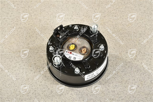 Airbag unit steering wheel, Black band, leatherette, black