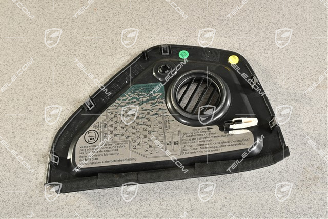 Osłona, Blenda boczna deski rozdzielczej / konsoli, Czarna, L