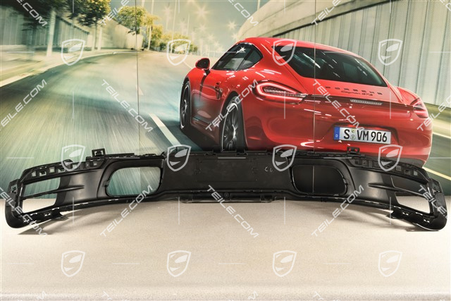 Rear bumper lower cover / diffuser, Black matte