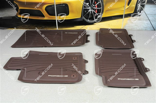 Gumowe dywaniki "na każdą pogodę"- Panamera G2, zestaw, marsala Gumowe dywaniki "na każdą pogodę"- Panamera G2, zestaw, marsala