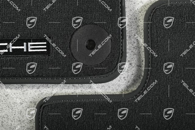 Fussmatte, Velours, Satz 4-Teilig, Schwarz, RHD