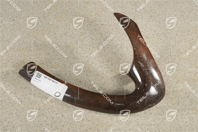 Abdeckung vom Griff, innen, Wurzelahorn dunkel, L