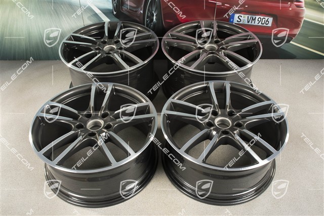 20" Cayenne Sport Felgensatz, 10,5J x 20 ET55 + 9J x 20 ET50, Titan