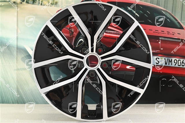 21" Felga Aero Design 9J x 21 ET56, czarny wysoki połysk + frezowana powierzchnia