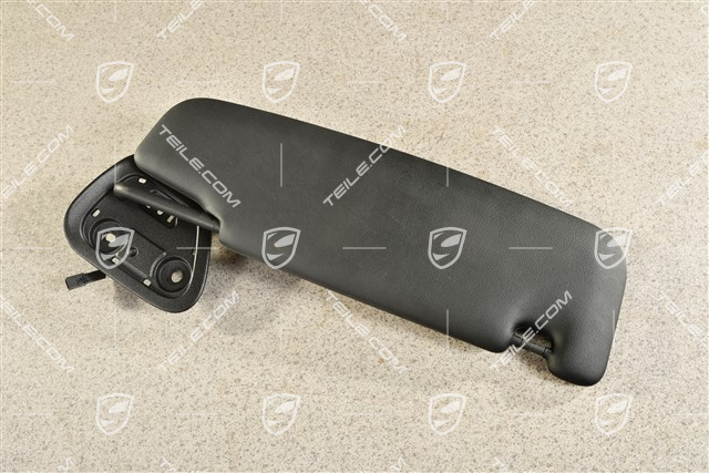 Cabrio, Blenda przeciwsłoneczna, z lusterkiem, Czarna, L