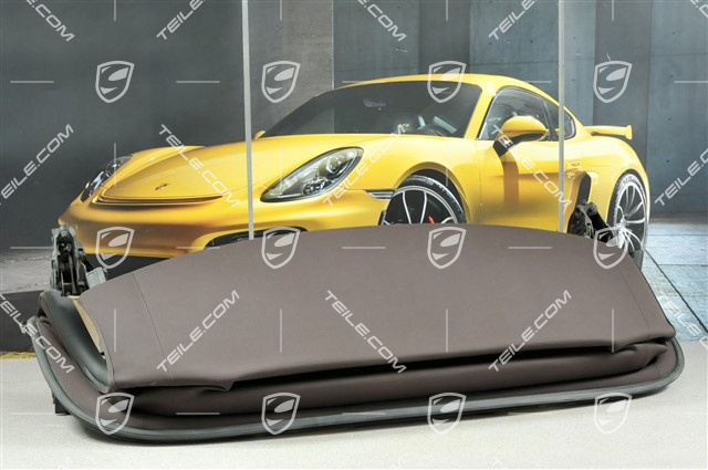 Dach Cabrio, zawiera brązowe płótno dachu