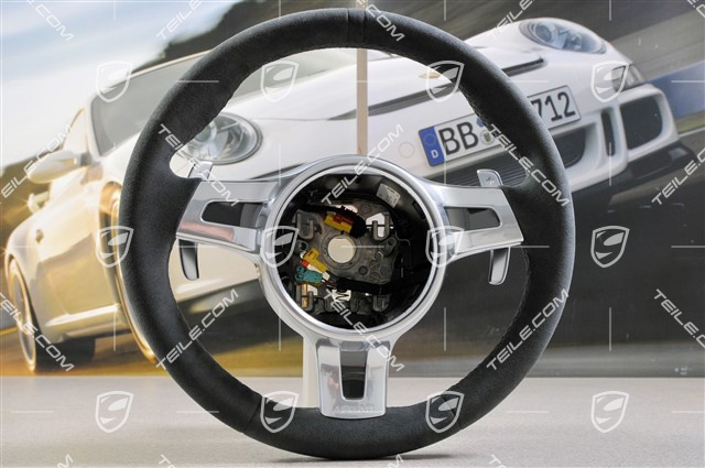 Steering wheel, PDK-shifting paddle withot display unit, alcantara in black Steering wheel, PDK-shifting paddle withot display unit, alcantara in black