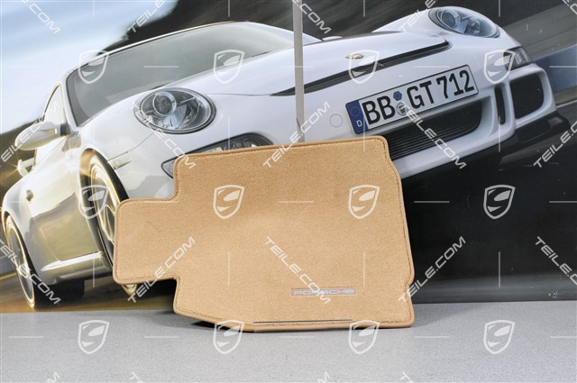 Dywaniki welurowe, obszywane skórą, Cabrio/Targa z BOSE-Soundsystem, beżowe Sandbeige