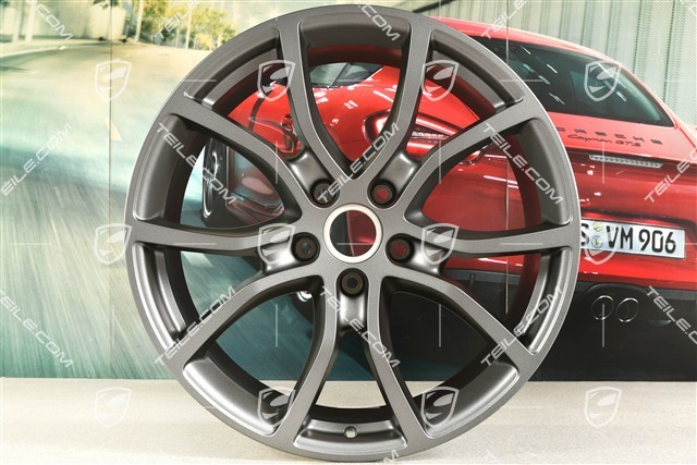 21-inch wheel rim set Exclusive Design, 9,5J x 21 ET46 + 11J x 21 ET58, Vesuvius grey