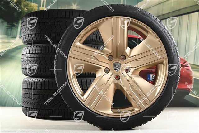 22-inch Macan Exclusive Design winter wheel set, rims 9J x 22 ET29 + 11J x 22 ET47 + NEW Continental winter tyres 255/40 R22 + 295/35 R22, neodyme