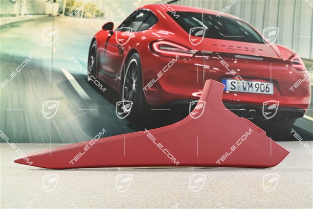 Centre console cover, Leather, Lateral, Bordeaux Red, R